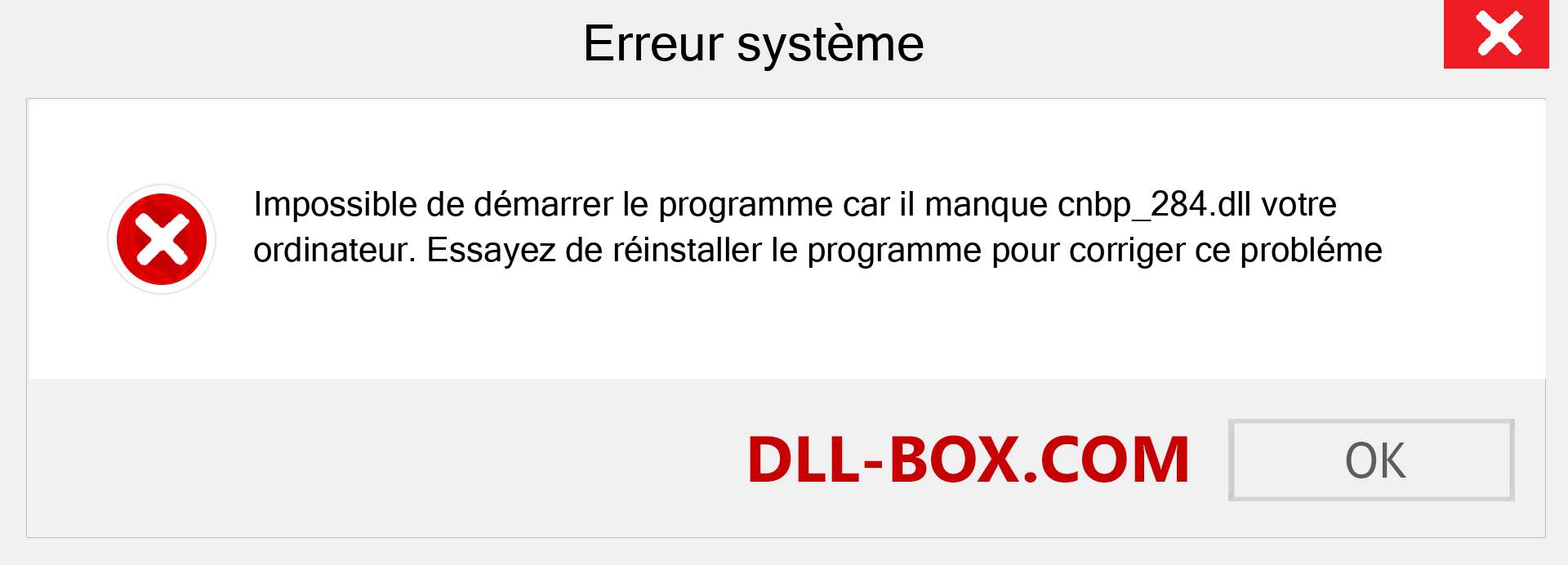 Le fichier cnbp_284.dll est manquant ?. Télécharger pour Windows 7, 8, 10 - Correction de l'erreur manquante cnbp_284 dll sur Windows, photos, images